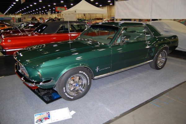 early green ford mustang notchback coupe at 2017 salt lake city autorama