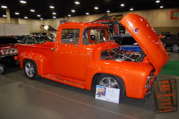 1956 ford f-100 custom hotrod truck at 2017 salt lake city autorama