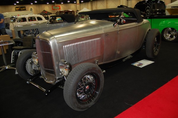 brushed steel ford hotrod at 2017 salt lake city autorama