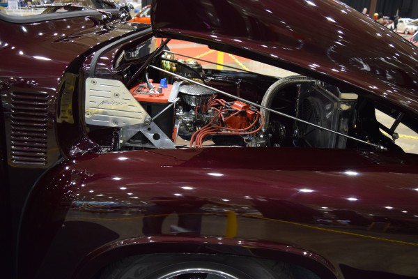 engine in a classic car