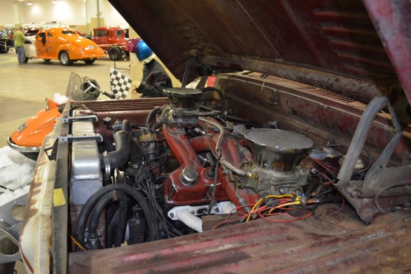 mopar v8 engine in an old truck