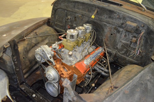 cadillac v8 engine in a rat rod