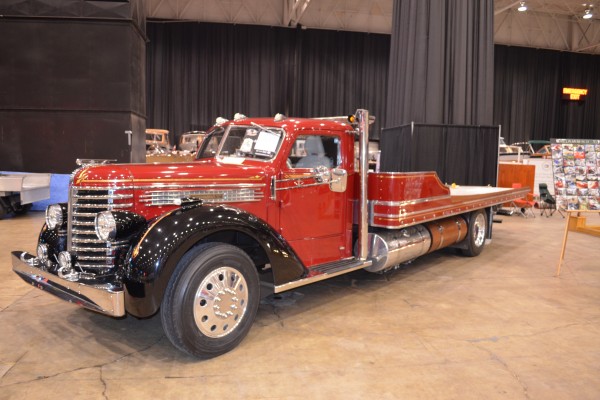 vintage flatbed rollback truck