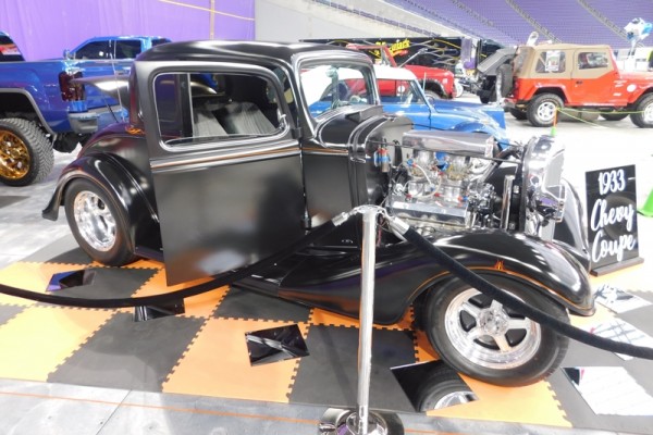 blown hotrod coupe satin black from 2017 Minneapolis world of wheels event