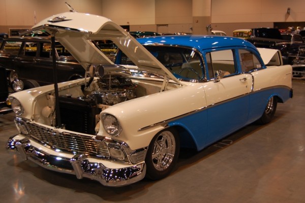 1956 chevy hot rod drag car from Omaha World of Wheels 2017
