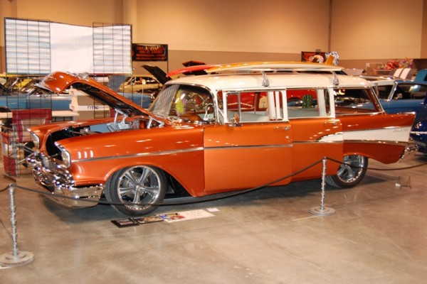 1957 chevy bel air wagon from Omaha World of Wheels 2017