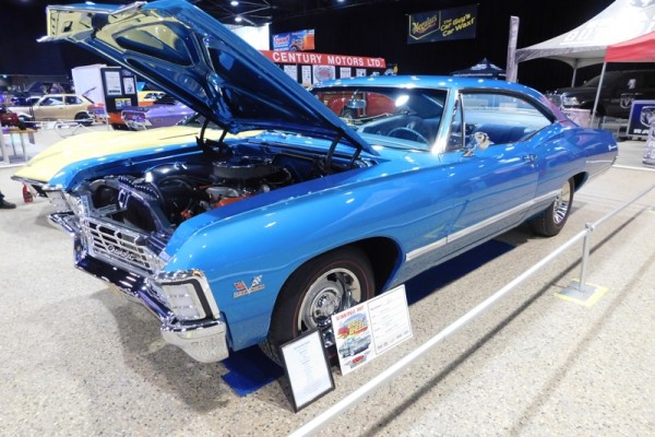 blue chevy impala coupe from Winnipeg world of wheels 2017