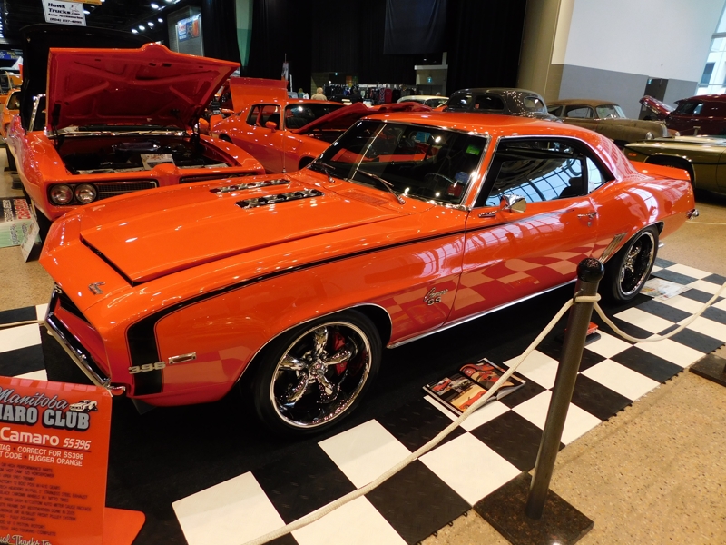 orange 1969 chevy camaro ss 396 from Winnipeg world of wheels 2017