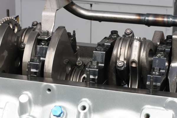 lower end rotating assembly crank on ls engine block