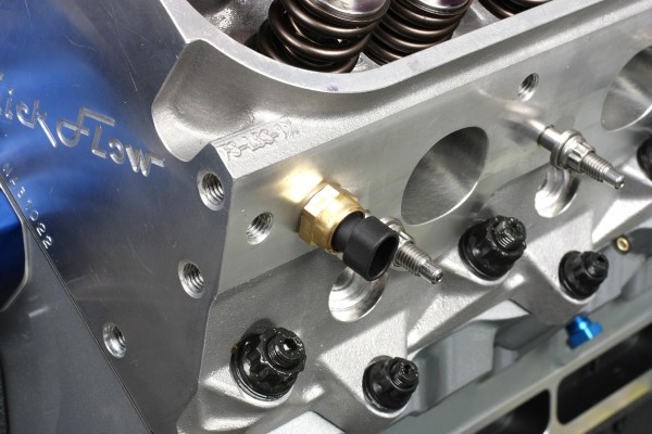 close up of trick flow ls engine cylinder head