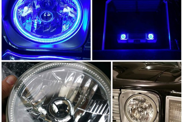 custom headlights in a 1972 chevelle