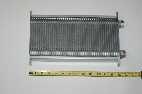 measuring a remote fluid cooler with tape measure