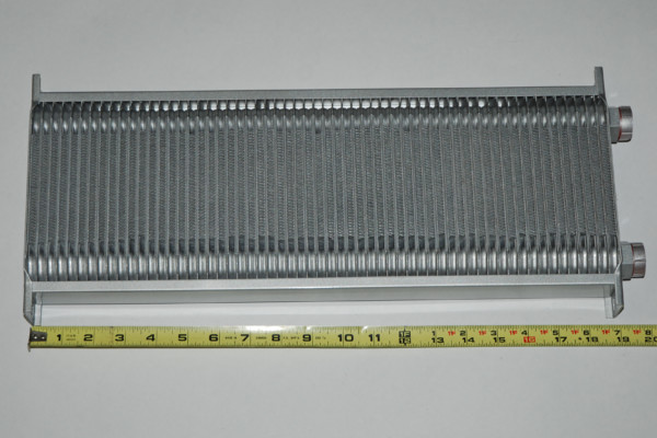 measuring a remote fluid cooler with tape measure