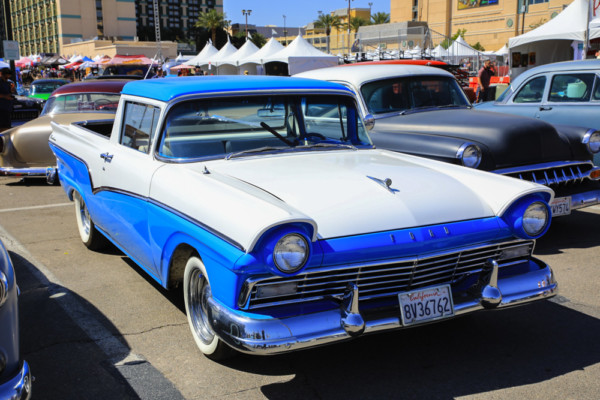 first gen ford ranchero at a car show