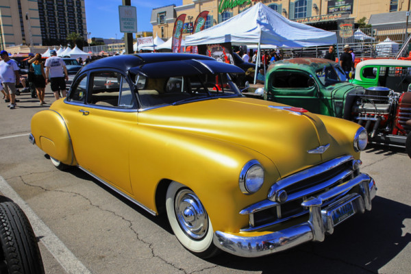 lowered chevy hotrod coupe