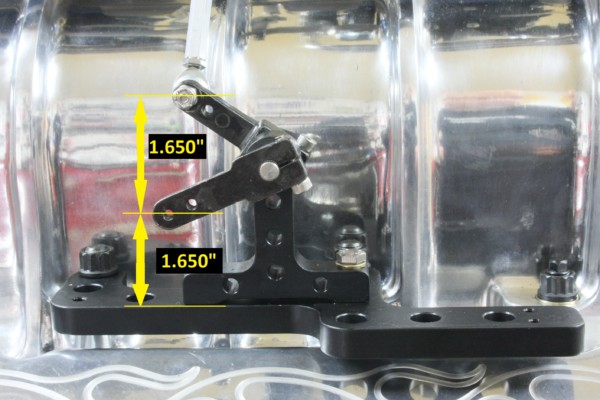 dual carb linkage measurements for bellcrank travel