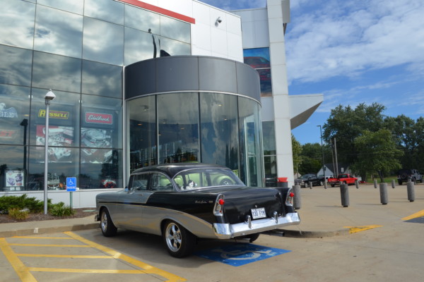 1956 chevy bel air at summit racing retail store