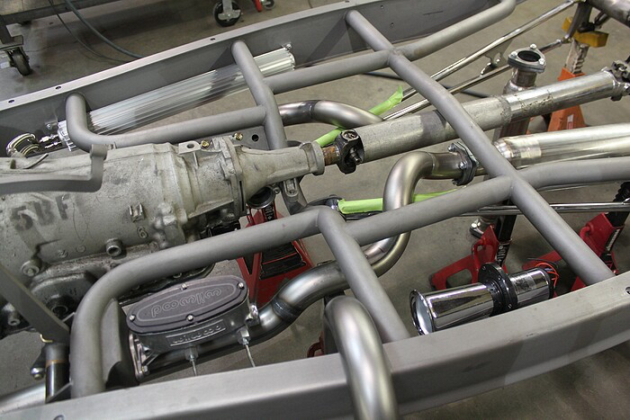 Adding drivetrain to 32 Ford Company Coupe build