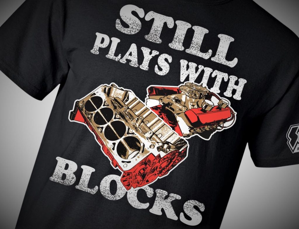 summit racing still plays with blocks t shirt stylized shot