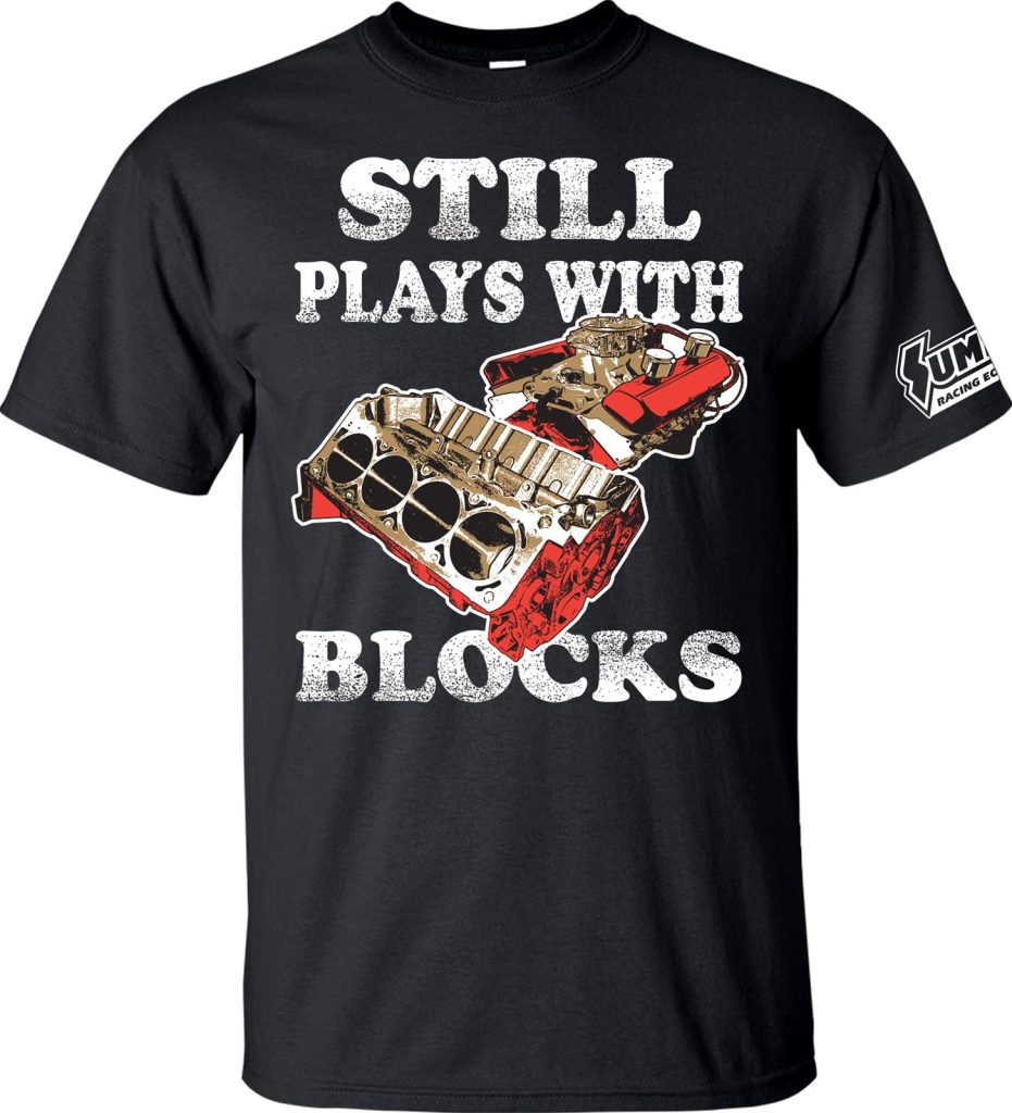 summit racing still plays with blocks t shirt