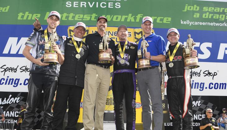 NHRA winner's circle - Summit Racing Nationals - Norwalk 2017