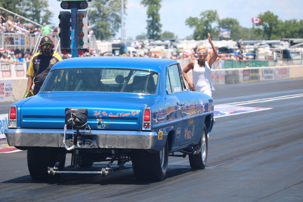 chevy nova II launching at dragstrip