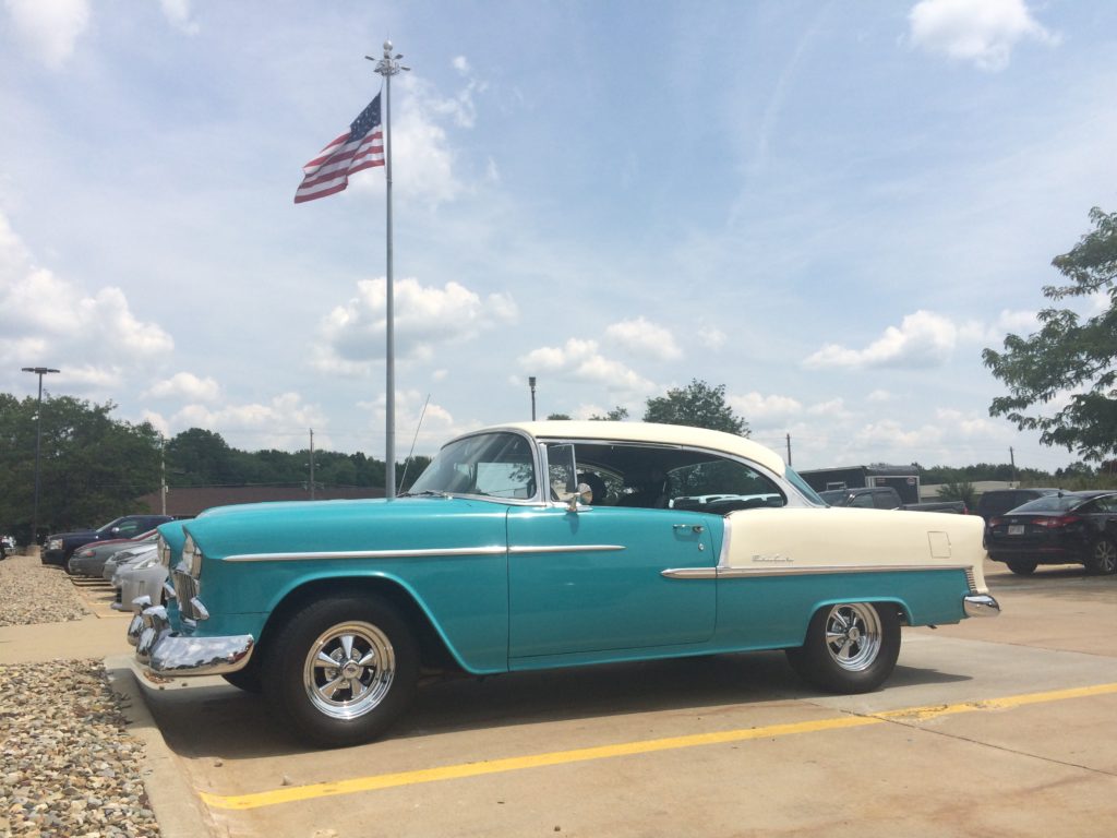 1955 Chevy Bel Air Custom with American Flag