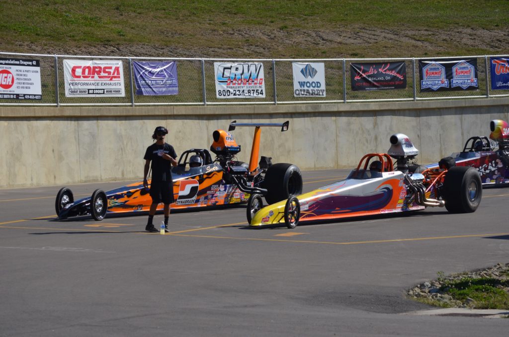 IHRA Drag Racer at Dragway 42, Dragsters Staging