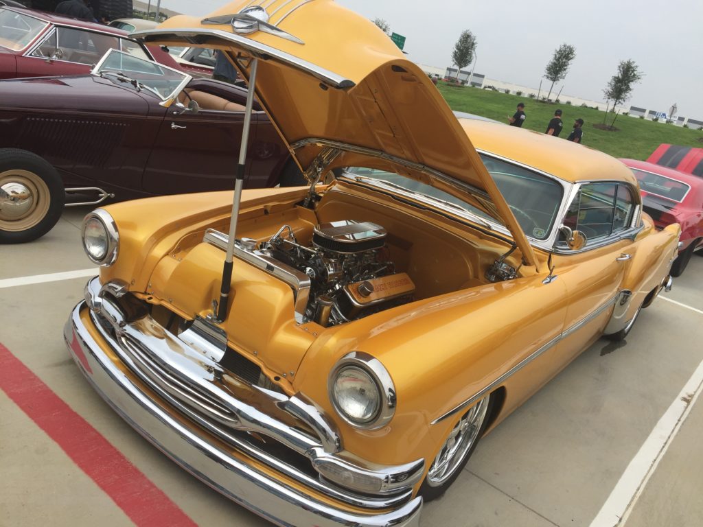 lowered oldsmobile coupe at summit racing in texas