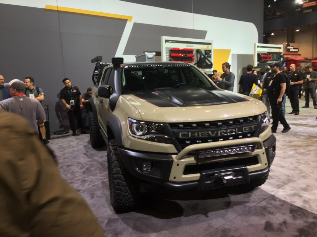 chevy concept truck on display at sema 2017