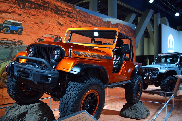 jeep cj-6 on display at sema 2017