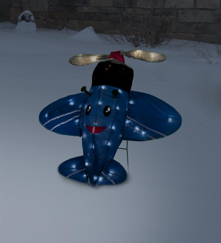 misfit plane from island of misfit toys lighted lawn ornament