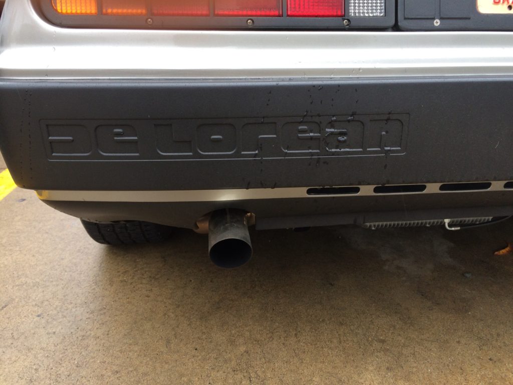 1981 DeLorean DMC 12 rear bumper logo