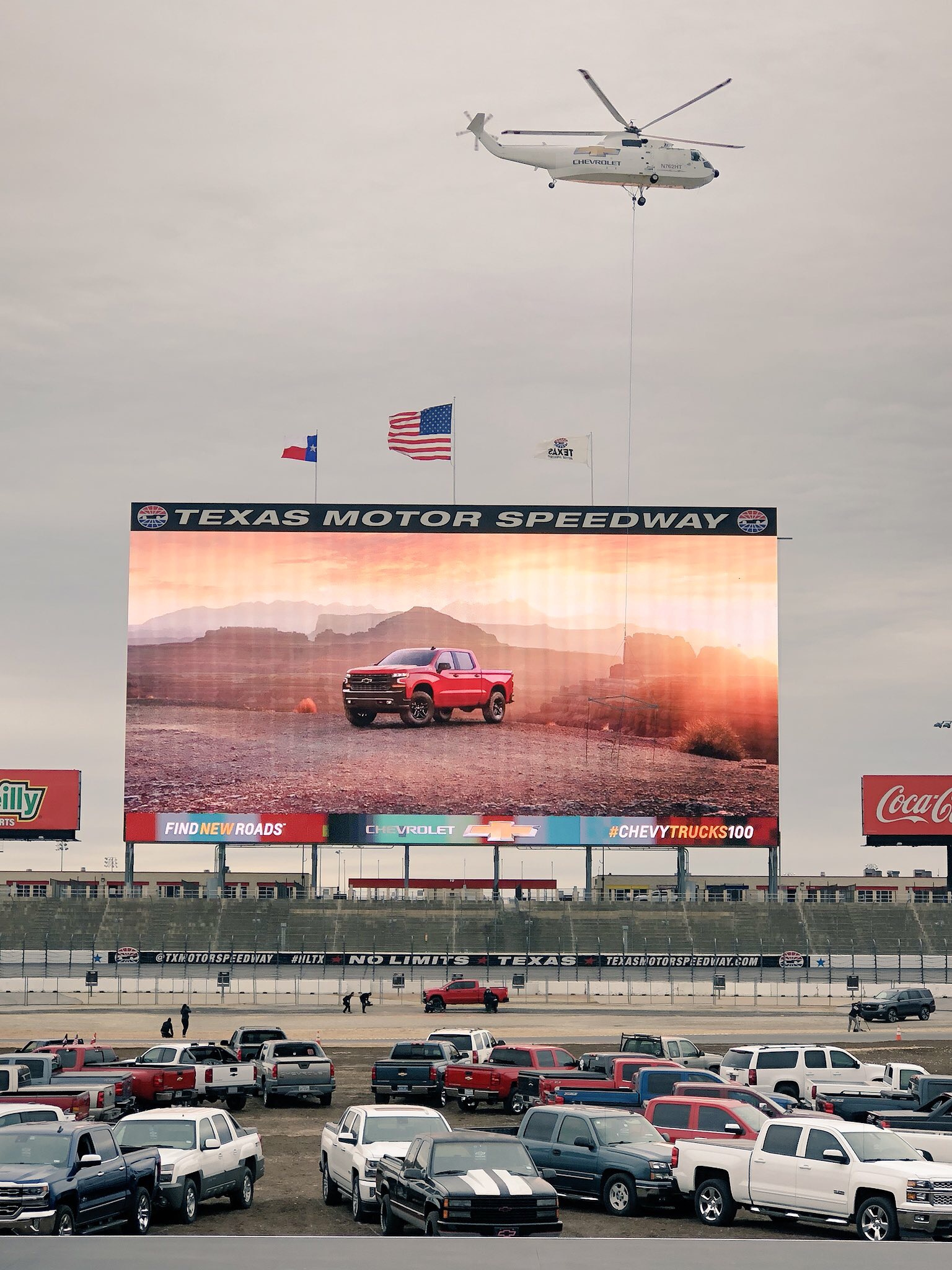 New Silverado with Helicopter