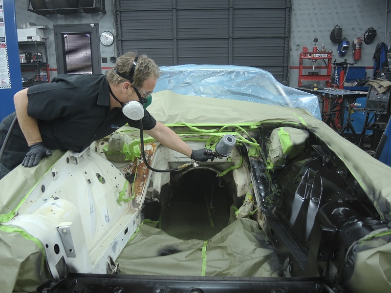 kevin tetz engine bay paint spraying