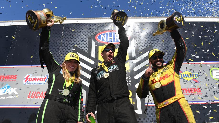 2018 NHRA Baytown winners' circle