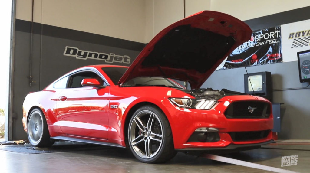 2017 ford Mustang on chassis Dyno on HP Wars tv show