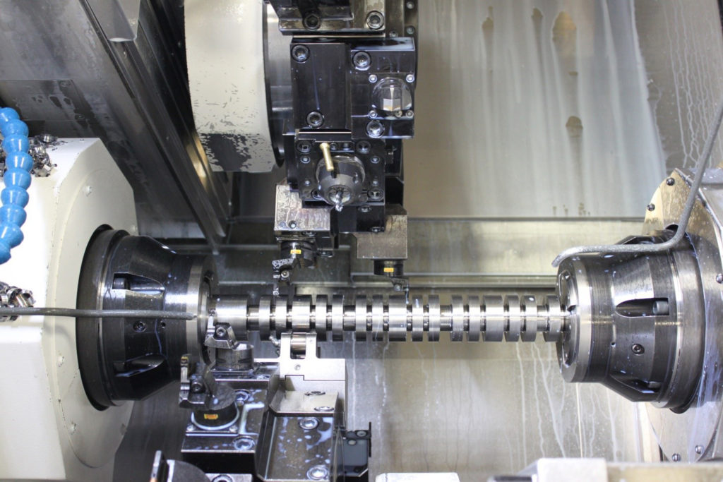 Summit-Racing-Pro-LS-Camshaft-on-Lathe
