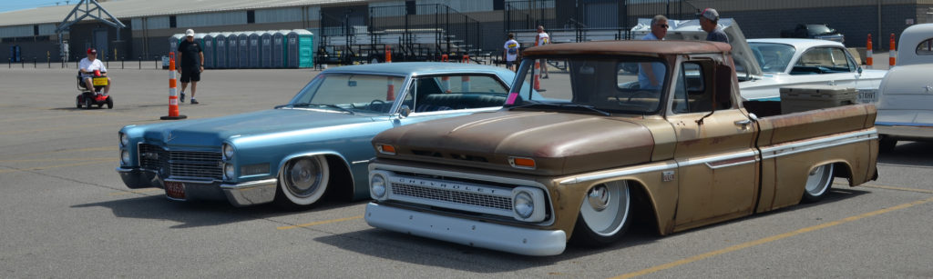Lowered-Cadillac-and-Chevy