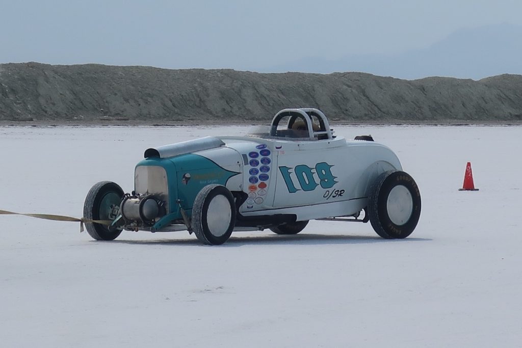 salt flats racer during Bonneville speed week 2018