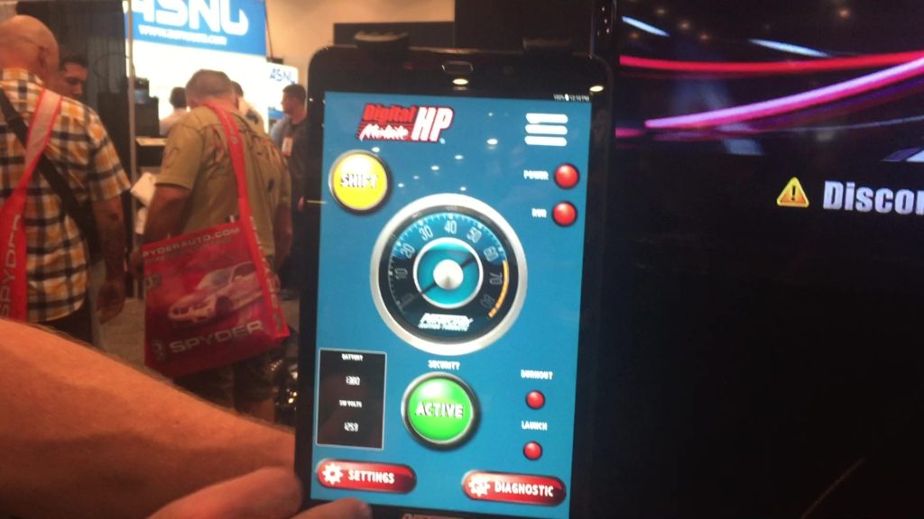 screen shot of engine tuning software on tablet or phone