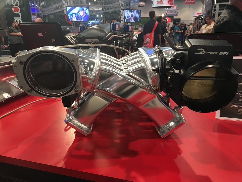 Holley Sniper EFI fabricated dual plenum intake manifold for LS.