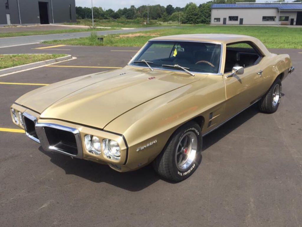 1969 pontiac firebird, gold