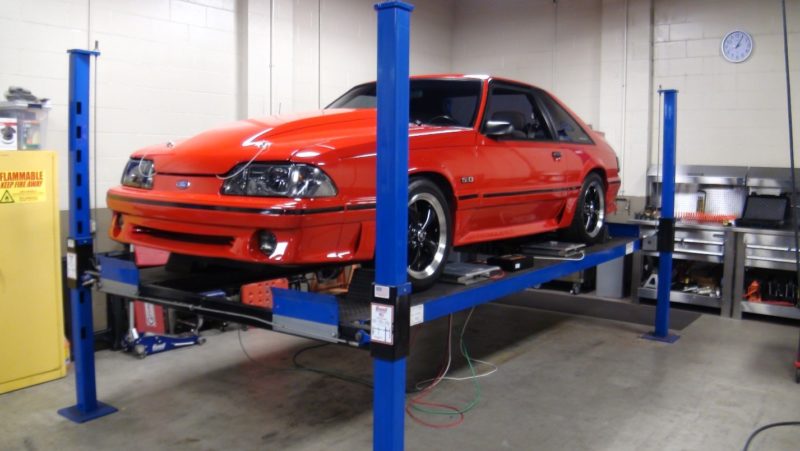 Summit Racing subframe connectors on Foxbody Mustang