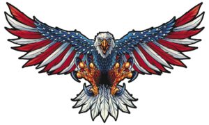 American Flag Eagle Steel Sign