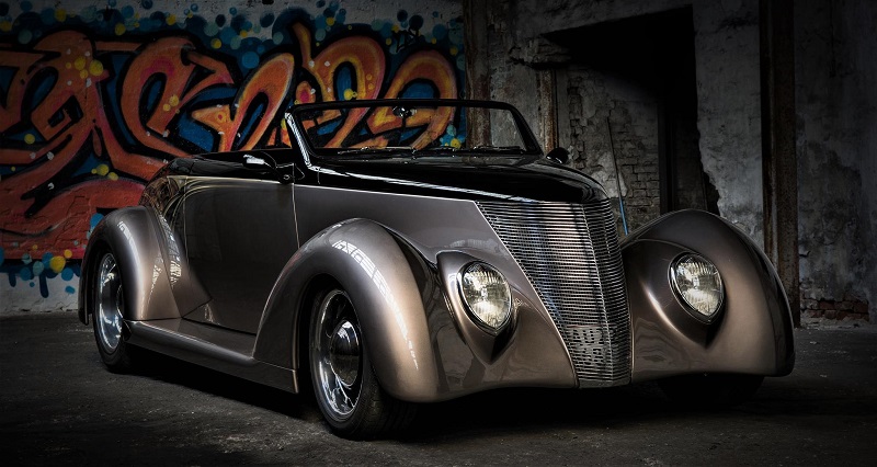 1937 ford custom convertible hot rod