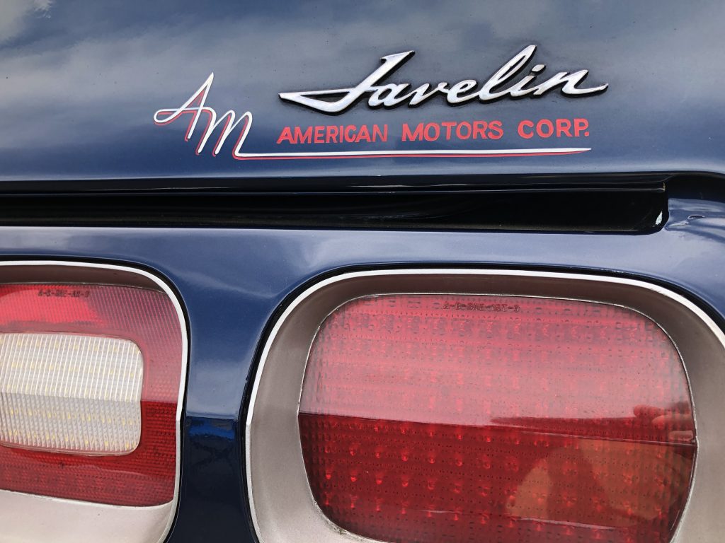 amc javelin emblem on rear trunk lid