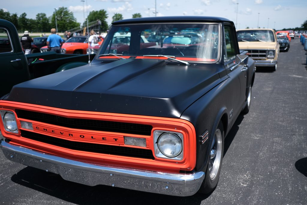 chevy c10 pickup truck with custom paint