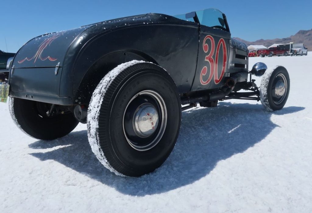 ford roadster land speed record car at bonneville salt flats