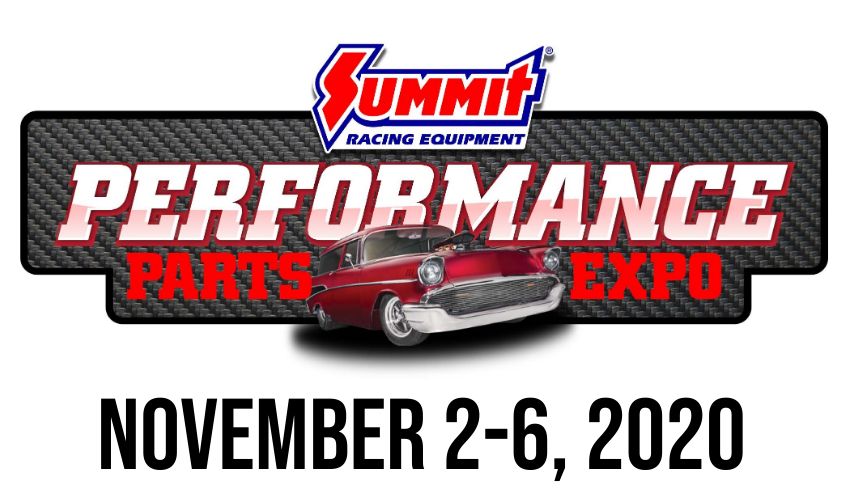 summit racing 2020 performance parts expo banner